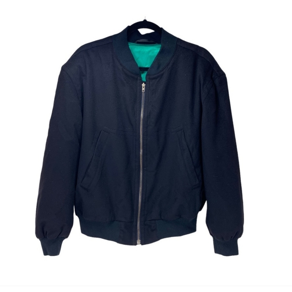 Loro Piana 100% Cashmere Bomber Jacket 46 / XL Deep Navy Blue